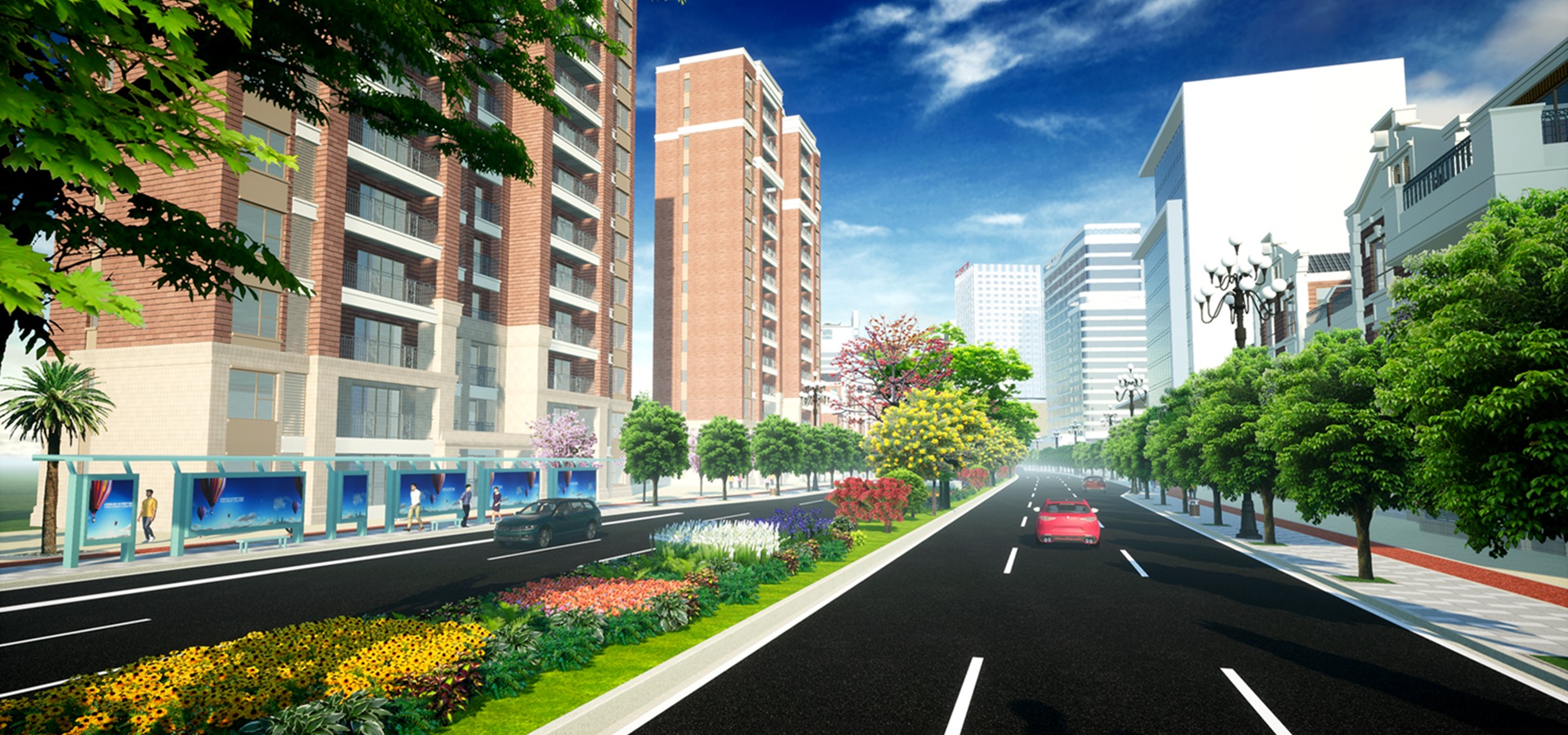 朗维道路效果图
