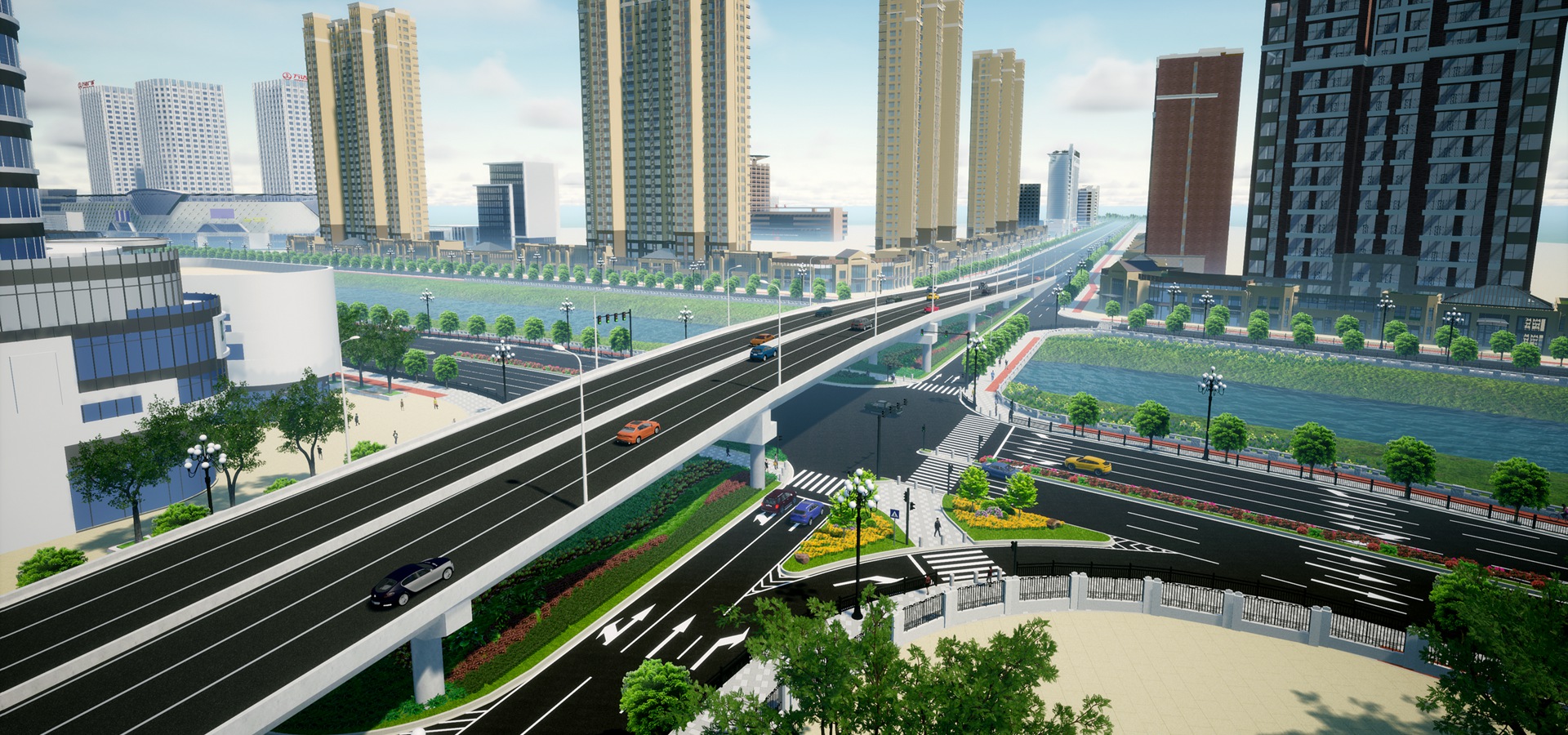 朗维道路效果图