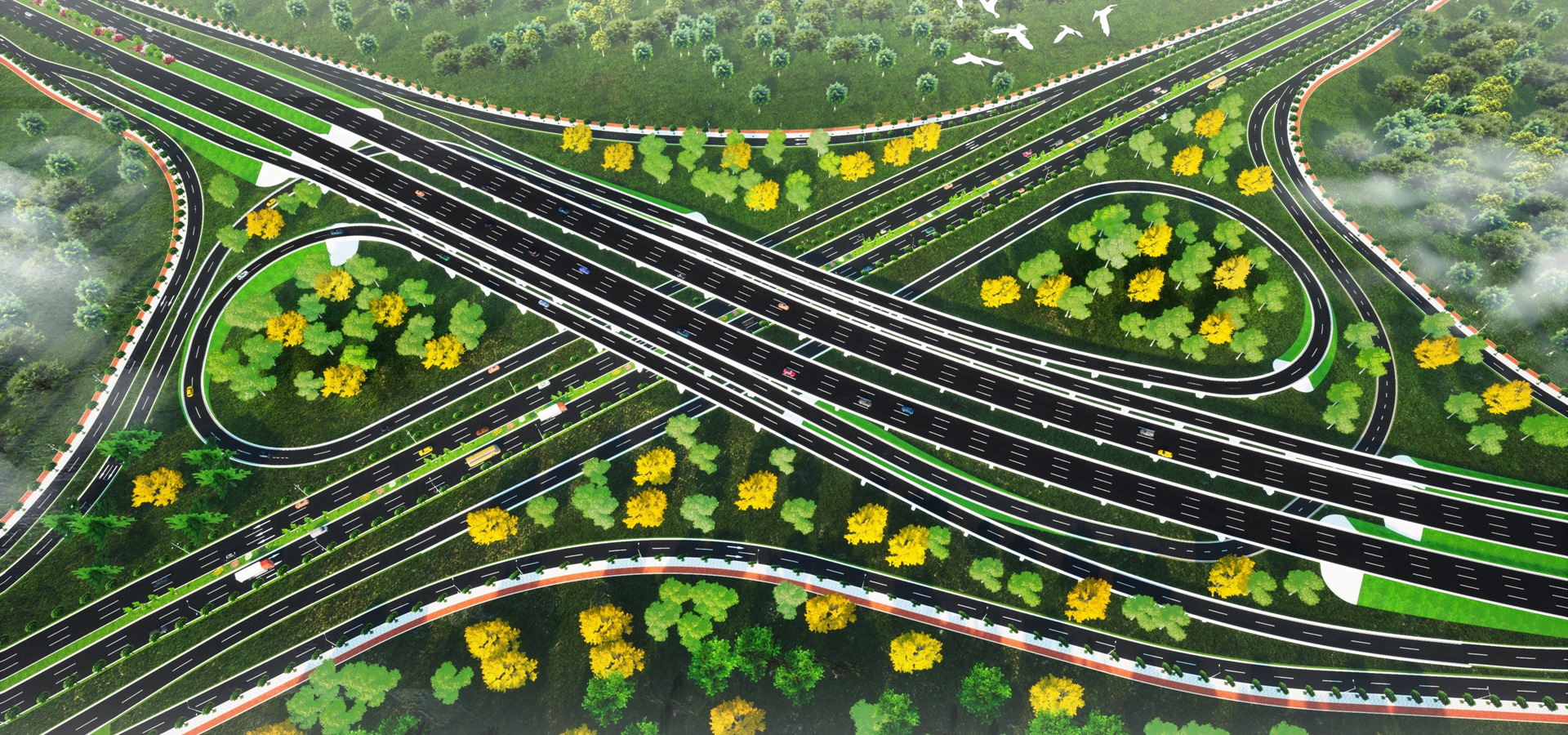 朗维道路效果图