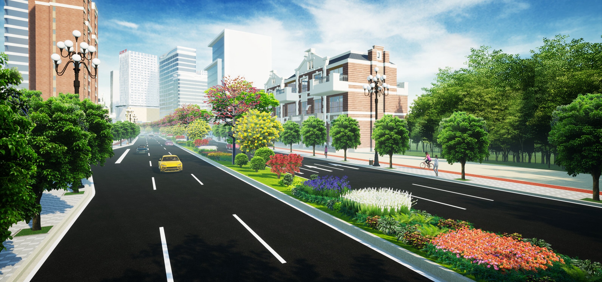 朗维道路效果图