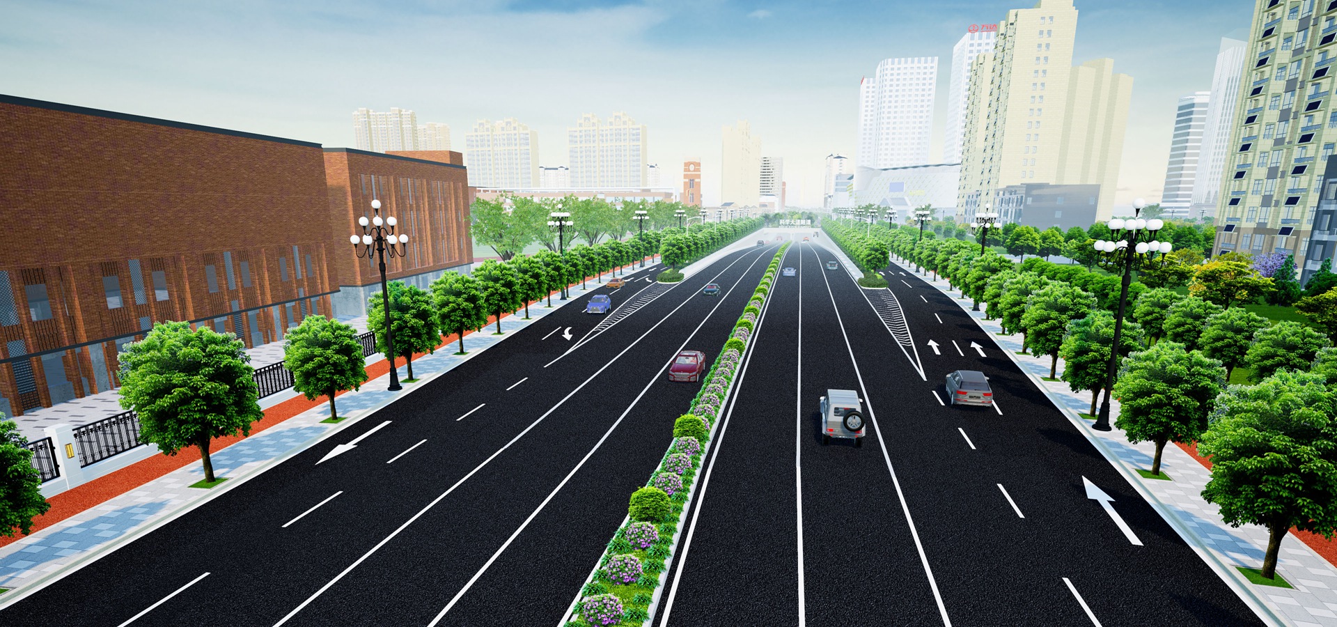 朗维道路效果图